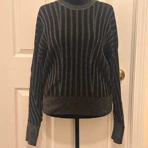 DKNY Black & Silver Glitter Sweater – Size L